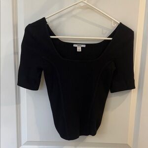 Bar III Black Short Sleeve Top